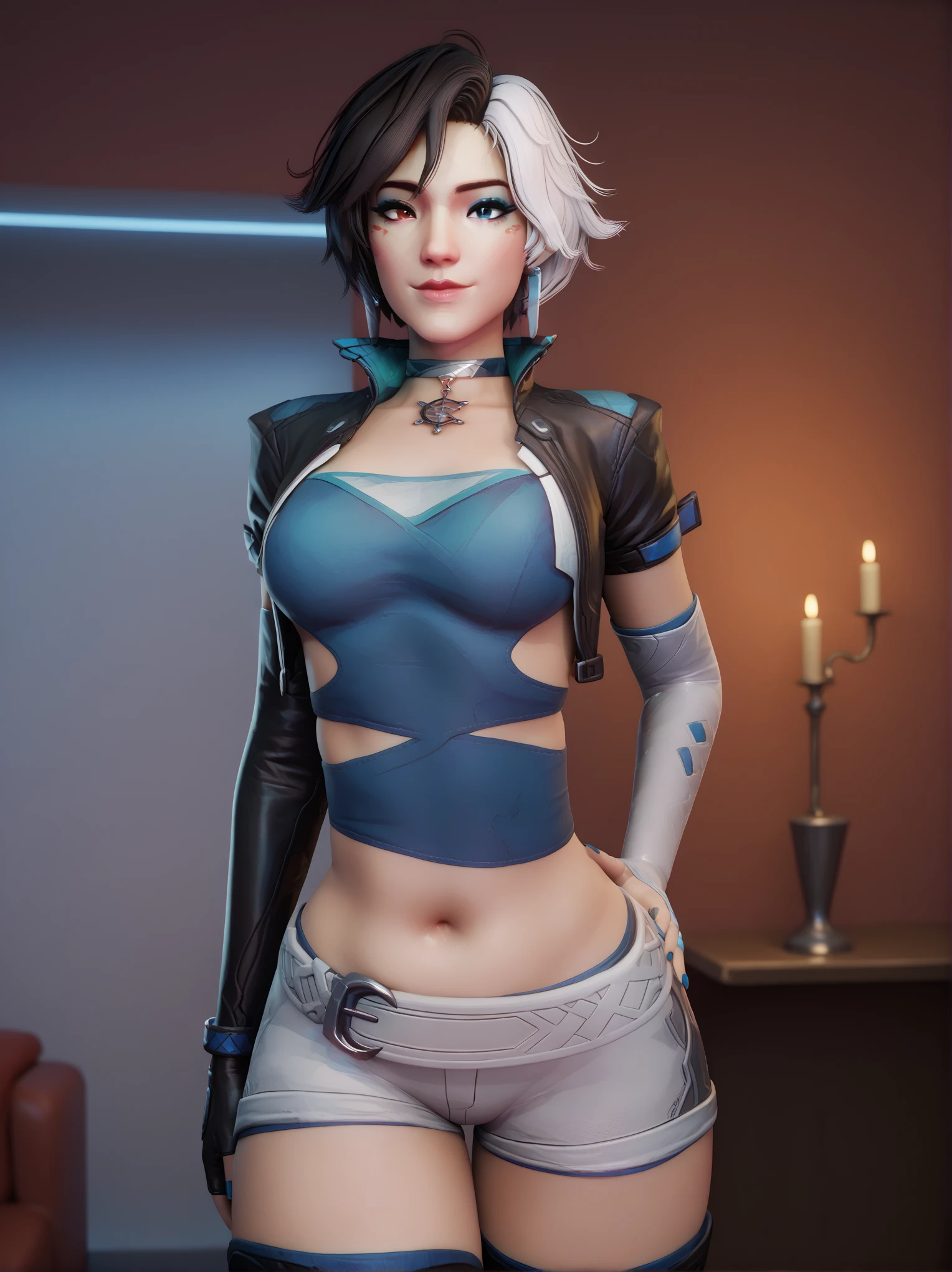 Frost,blue eyes,short hair,
blue attire,cleavage,dress,
sitting,upper body,
dojo, winter, fantasy, 
(insanely detailed, masterpiece,  best quality) solo,<lora:FrostD:0.8>,