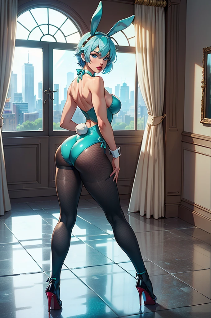 (Highest quality:1.2, Manga works, Manga style, Very detailed, Latest, Vibrant, digital coloring, High Contrast, masterpiece:1.2, Highest quality, Best aesthetics, There is), ((( 1 female:1.2))), Random hairstyle、Gradient Hair, , (Random sexy lingerie、Half cup bra、Cute panties:1.2)、necklace, Beautiful thighs, Blue Boots, Open your mouth, smile, Random sexy poses, 、Voluptuous bust、Big Ass、Camel Toe、Metropolis、Streetscape、From below