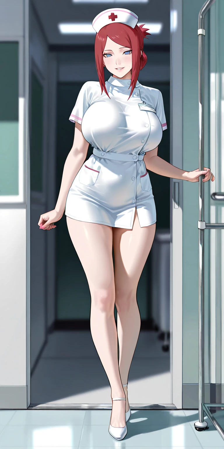 1 woman/maid's outfit with white cap/white pantyhose/tight on body, Max resolution/detail/quality/sharpness. Unreal Engine 5, Disney/Anime style, short flowing hair, huge breasts1, extremely wet glass, looking at the viewer, smiling, exhibitionist pose, smiling, showing off to the viewer, inside a bathroom in front of a bathtub of a luxury hotel room.