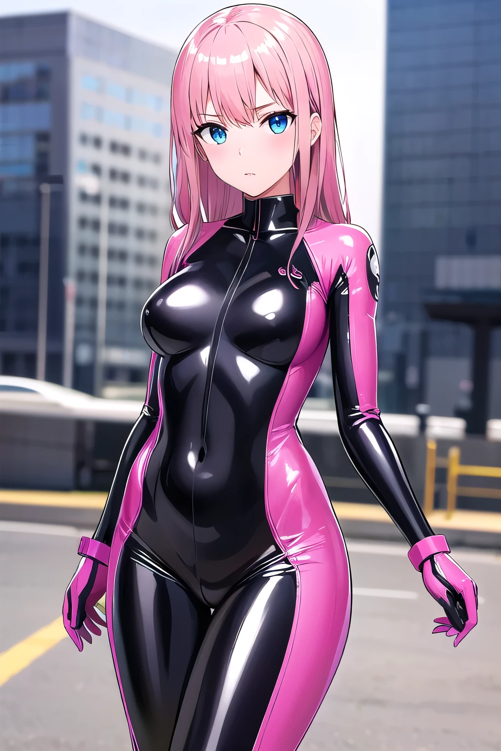 (8k, Highest quality, masterpiece:1,2), (Realistic, Photorealistic:1.37), Super Detail, One Girl,), (Very detailed), (Beautiful and detailed eyes), (Highest quality), (Very detailed ), (masterpiece), (Detailed face),20-year-old, ,1 girl, ((Pink Hair,Long Hair)), Medium chest, Dressed, Perfect lighting, break, (Tight clothing:1.5), (heroine:1.4), (Japanese special effects:1.3), (Bright pink:1.5), (High gloss:1.5), (Shiny bodysuit:1.4), (Short bolero jacket:1.2), (Black accents:1), (High neck tops:1), (Long sleeve:1), (mini skirt:1), (Front slit:1), (PVC:1), (Belt Details:1), (Knee-high boots:1), (gloves:1), (Silver Symbols:1), (Heroic Accessories:1), (mask:1), (goggles:1), (Wrist cuff:1), brake, (Upper body and knees:1), (Flowing Hair:1), (Ecstatic expression:1.5), (Blushing:1.5), (Look straight:1), (Sweat:1.5), (vapor:1.2), ( handjob gesture:1.2), (Girl trembling with sexual climax:1.1), (Inspiring costumes:1), (Twisted fuselage:1.5), (dark gradation background:1), (Spotlight lighting:1.1), (Shiny Costumes:1.2), brake (Cum on body :1.5)