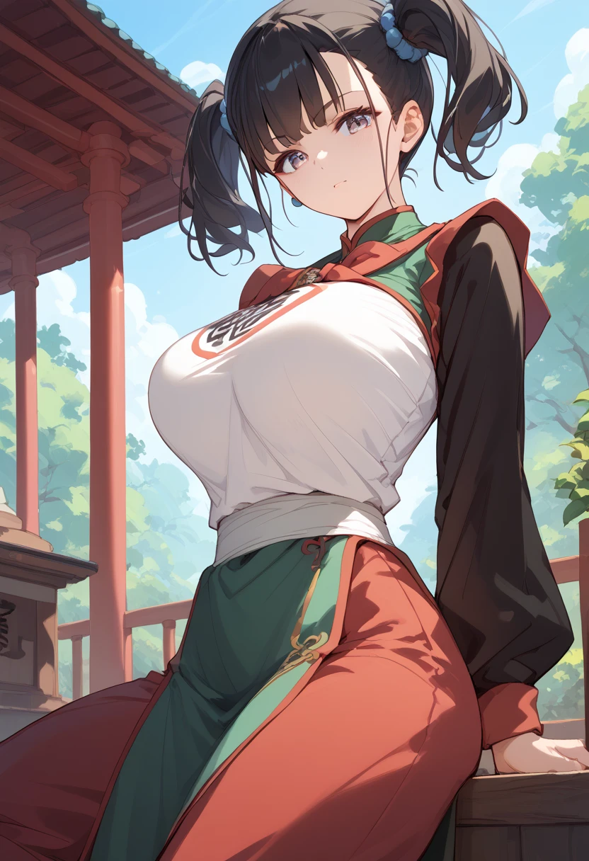 (masterpiece, best quality:1.2),solo, (1 female,black short hair),dark skin,sweating skin,in a garden,(Wearing a loose cheongsam),(Her hands lifted her Cheongsam hem to reveal her panties:1.7),Lower focus,(scowl, disdain, shaded, endured face)