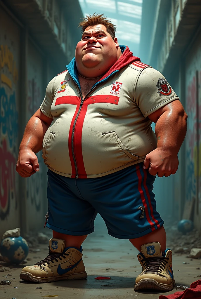 Epic Citizen Zootopia style, My Heroe Academia Character, Dungeons and Dragons style, A poor villager, obese Medieval Fantasy, Real life, Anime serie, Anime character, Obese muscle Obese Sumo wrestler Werebeast ???, full body pic (obese, strong legs and arms) Sumo wrestler Werebeast ???. Obese muscle fat ??? (bulky, wide, broad shoulders), Citizen obese Werebeast ???, masterpiece, best quality, game cg, 1boy, solo, male focus, looking at viewer, upper body, depth of field, anime coloring, , sting_eucliffe, blonde hair, blue eyes, spiked hair, , ,