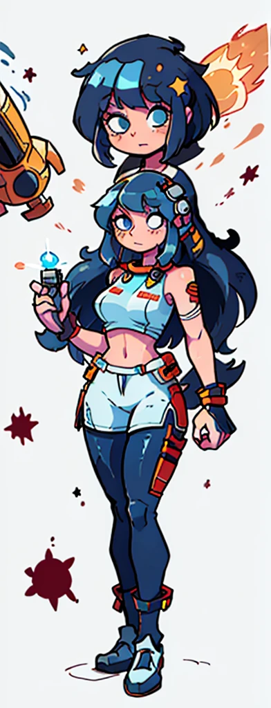(obra de arte, maximum quality, melhor qualidade, arte oficial, beautiful and aesthetic:1.2), (1 garota:1.4), extremamente detalhado, miss fortune, sexy, corpo todo, pose sexy, quase nu, arcade