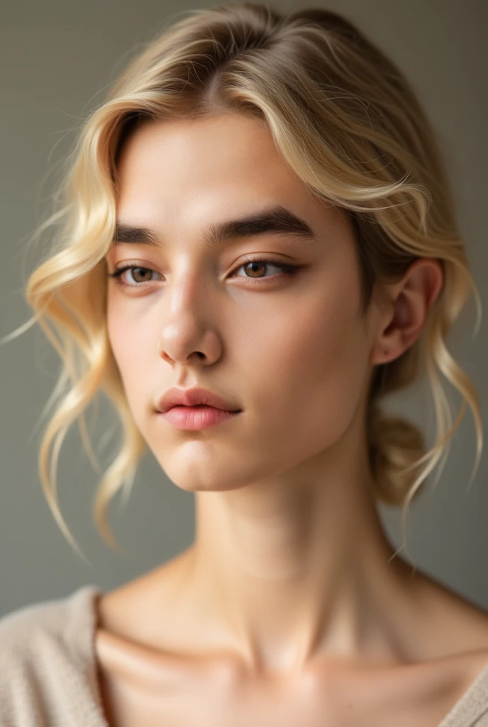 (CR-Amily-amironov73762:0.9), full color portrait of woman, (oiled shiny skin:1.0), (slick undercut hair:1.0), nude, (face close up:1.0),
masterpiece, best quality, sharp focus, highres 8k uhd, ultra-detailed, rim light, deep grey background,