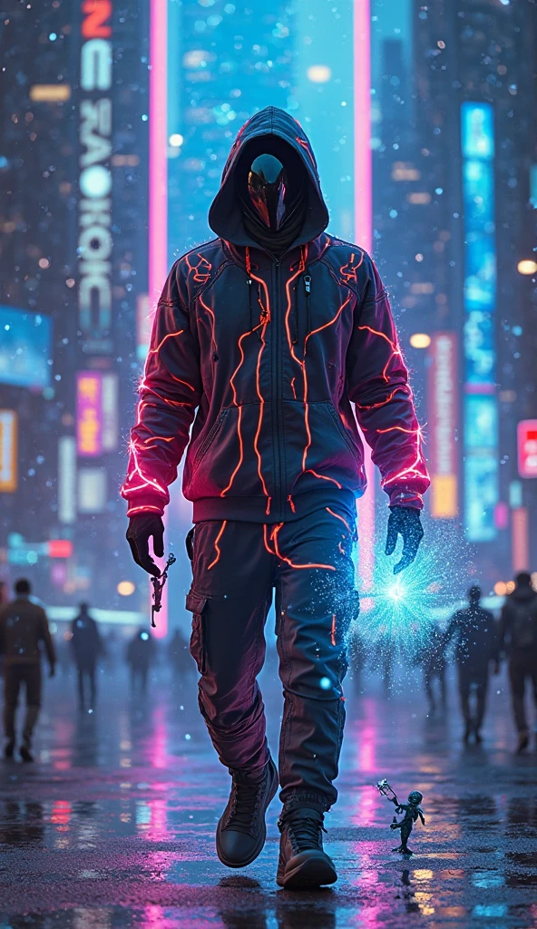 Krypton Futuristic From the crackling neon portal, a futuristic figure steps forward ...