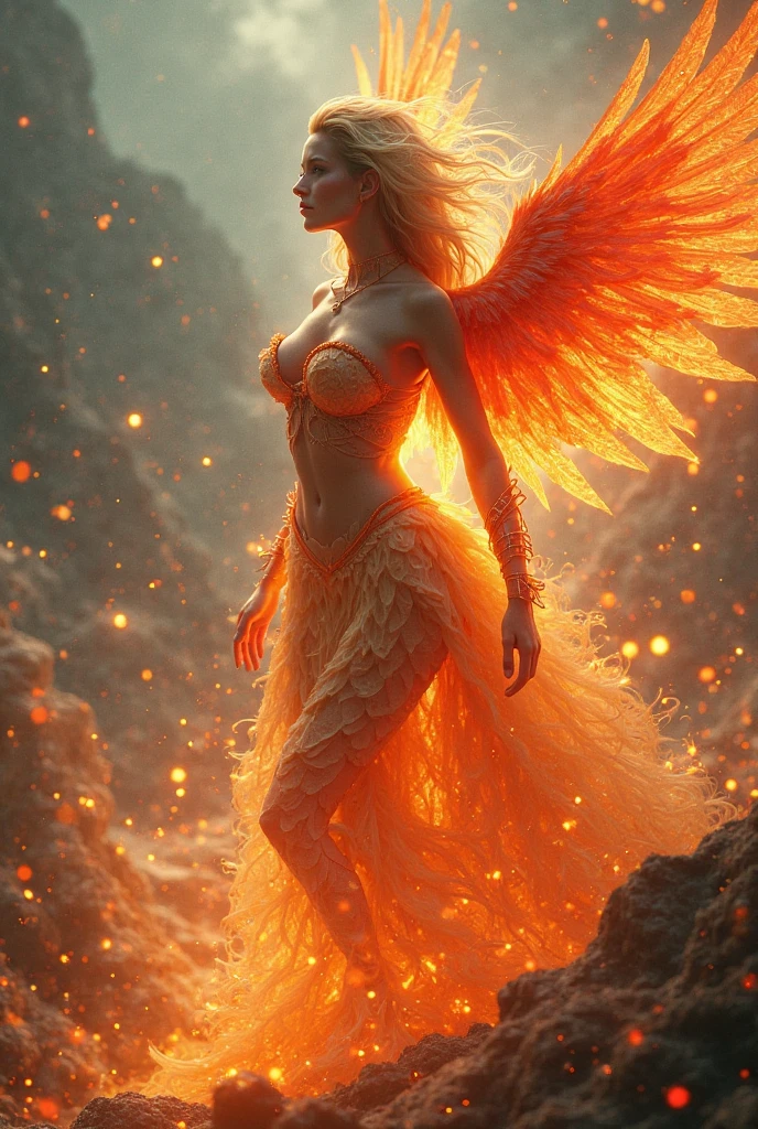 arafed woman with bustier gigantic breast in a
Tight fire corset and flame dress in front of a building, wearing an ornate outfit, ornate dress, intricate dress, elegant flame corset, ornate and elegant, extravagant dress, inspired by Hedi Xandt, ornate attire, intricate outfit, ornate royal gown, ornate clothing, ornate gown, intricate and elegant, intricate detailed dress, ornate , royal dress, detailed hand, detailed finger, Fire in the body, Fire on the dress, Fire element, Fire wings, Transparent clothing, masterpiece, best quality:1.2),,(8k,highres,RAW photo,realistic,photo-realistic:1.3),(detailed skin texture,detailed cloth texture,detailed flame texture, beautiful detailed face:1.25),professional lighting,photon mapping,beautiful soft light,radiosity,physically-based rendering,raytracing, model shoot style, model shoot style, (extremely detailed CG unity 8k wallpaper), full shot body photo of the most beautiful artwork in the world, (NSFW), (Nude), (Naked), (Nipple)