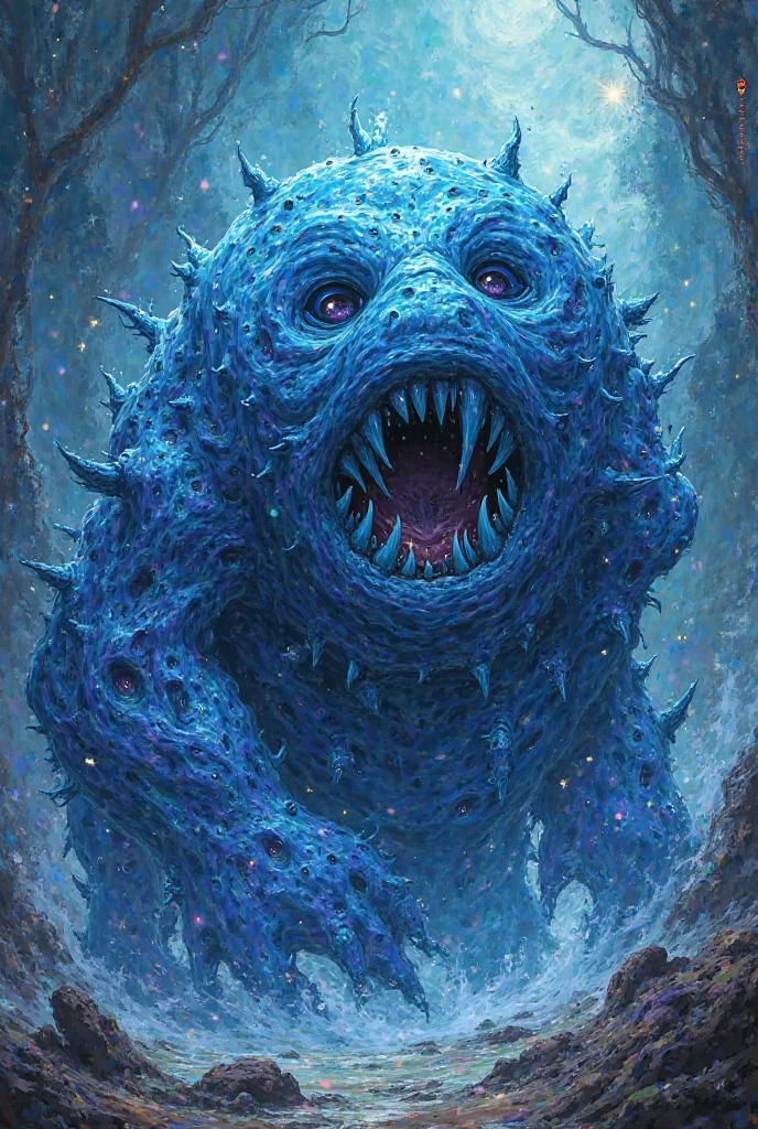 An alluring, sinister,beutiful Arabian woman backed into a corner, by several armored male soldier's conjuring blue ghost lit tendrils, ornately placed faces , ominous hands reaching and many glowing eyes, monstrous, hyperstylized,hyper detailed, hyperanimation, horror, macabre whimsical horror, hyper ybv