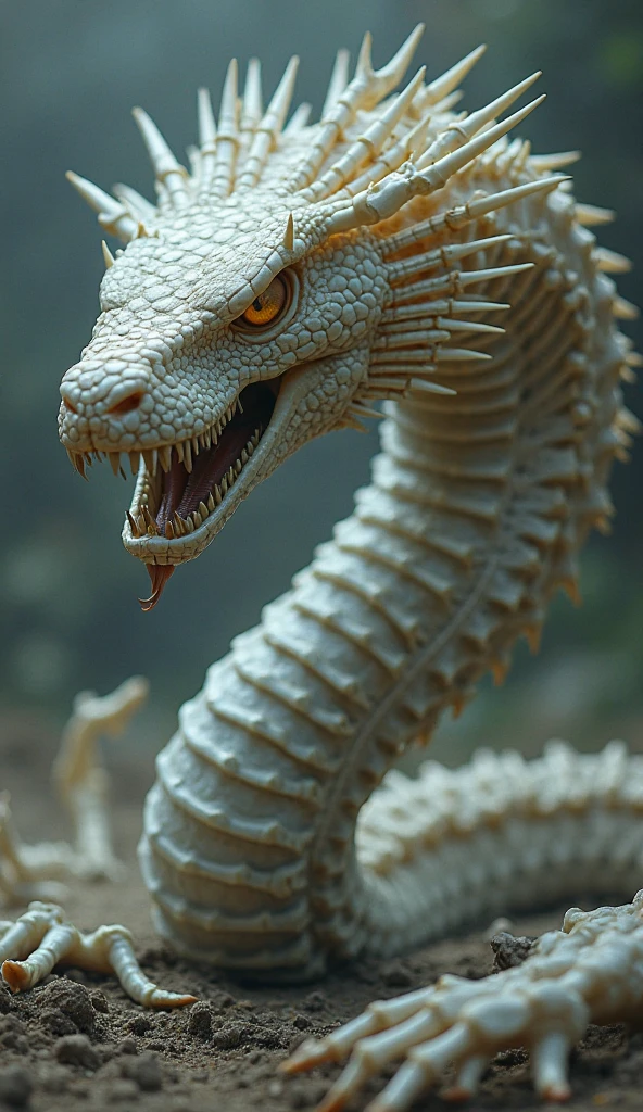 there a white snake statue with a gold head on it, Beautifully detailed digital art, 3D rendering style, 盘绕的现实snake, 一条神圣的snake的肖像, snake art, Stylization 3d 渲染, snake, Digital painting highly detailed, Stylization,Suitable for 3D rendering, highly detailed snakes, snake woman hybrid, Cute numbers, snake body