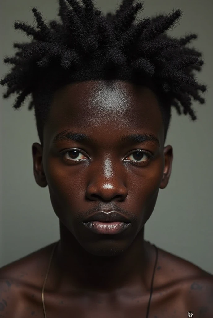 Real handsome dark boy full body