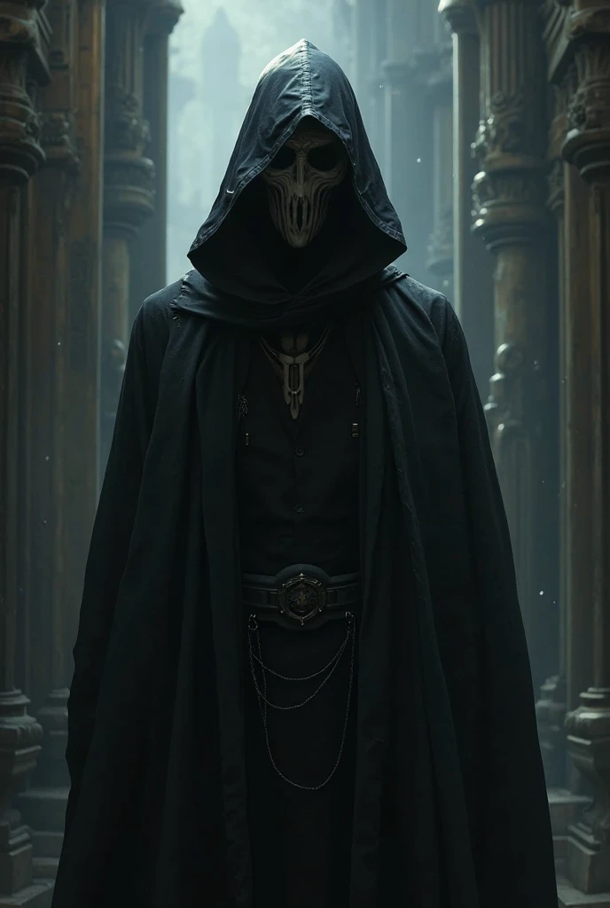 Create a frighteningly detailed and realistic depiction of the hooded figure of Death. Deepika Padukone. The scene is expected to feature a black silhouette with a skull on a face and a skeletal hand holding a menacing sickle. Esta figura sinistra deve ter como pano de fundo uma noite nebulosa iluminada pela luz fria da lua. A imagem deve exalar uma atmosfera sinistra e arrepiante. Use Octane rendering to capture realistic textures and lighting. The resolution should be an impressive 8K, ensuring extraordinary clarity and precision in portraying the sinister aspect of Death.