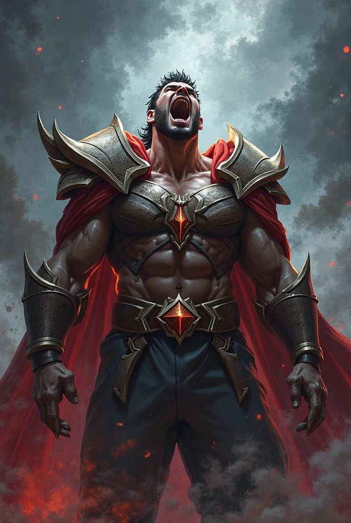 anime, Estilo anime, obra prima, obra prima do anime, Toguro,forte, musculoso, Grande, Um Super man da DC, epics, (realista:1.2), desbotado:0.2, cores neutras:0.2, (arte conceitual), ((((HDR)))), ((((cores silenciadas)))), Intricate meals, art-station, hiperdetalhado, Filmagem de filmes, luzes quentes, dramatic light, detalhes intrincados, vinheta, fundo complexo, [((capa, vermelha))], geometric tie, luvas de couro, slate red atmosphere, (olhando para o espectador), (sorrir|smug), contrapposto, light volumetric, Dramatic, good proportions, boa anatomia, Concedido, obra-prima, obra-prima,,detalhes intrincados, perfect features, Dramatic, Cinematic lighting, Highlight lighting, SSAA, smooth rendering, no noise --testp --ar 2:3 --video --no lazy prompts