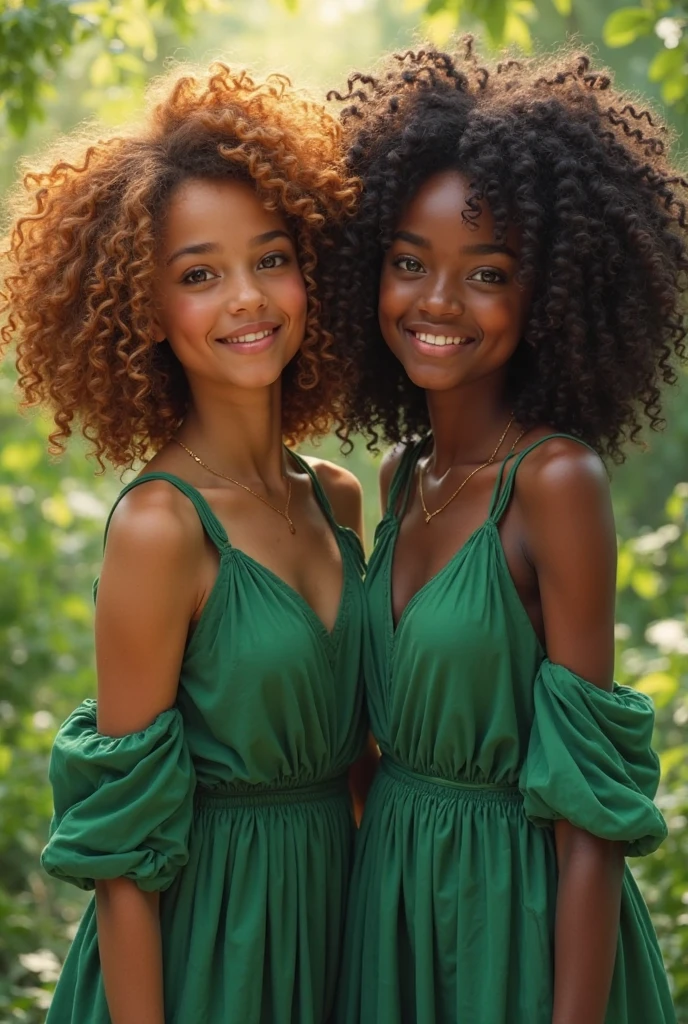 ultra-realistic image, (a beautiful girl 5 years old, black:1.3 with locks in her afro hair, white flowers in her hair, forest background, with a yellow tiger by her side, graceful smile:1.2, cheerful, deep happiness, intense lighting:1.3 and super detailed, )"