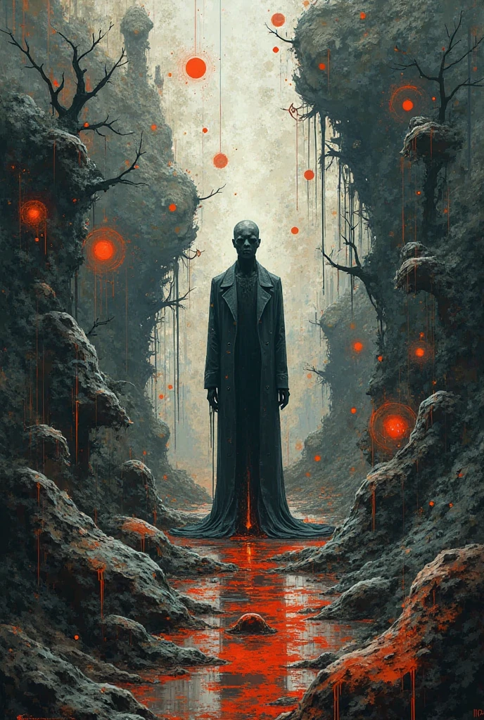 A wanderer in a world of madness and melancholy, by Beksinski --auto --s2