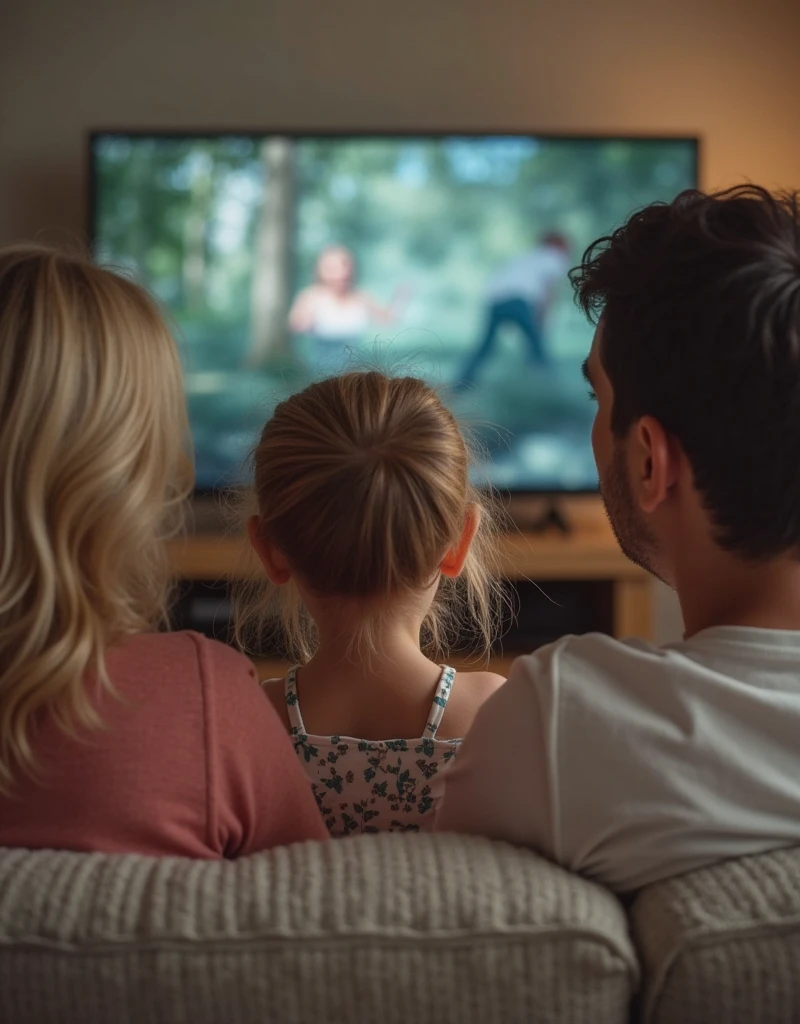 Watching TV with the family