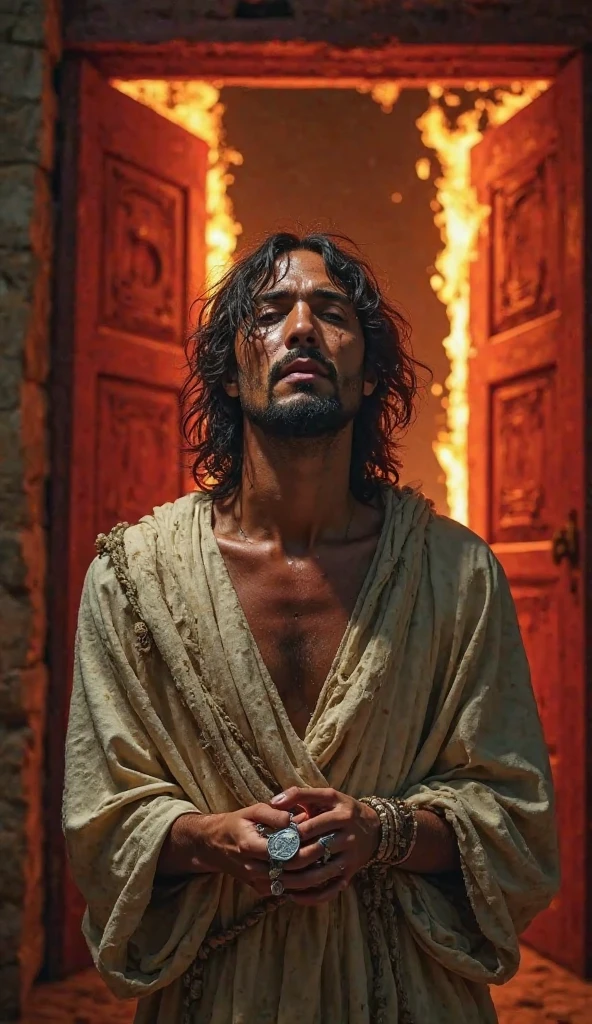 portrait of gigachad, as a (Preacher:1.3),in a church, black robes, muscular, (holy cross locket:1.1), 8k uhd, dslr, high quality, film grain, Fujifilm XT3 <lora:Gigachadv1:0.8>