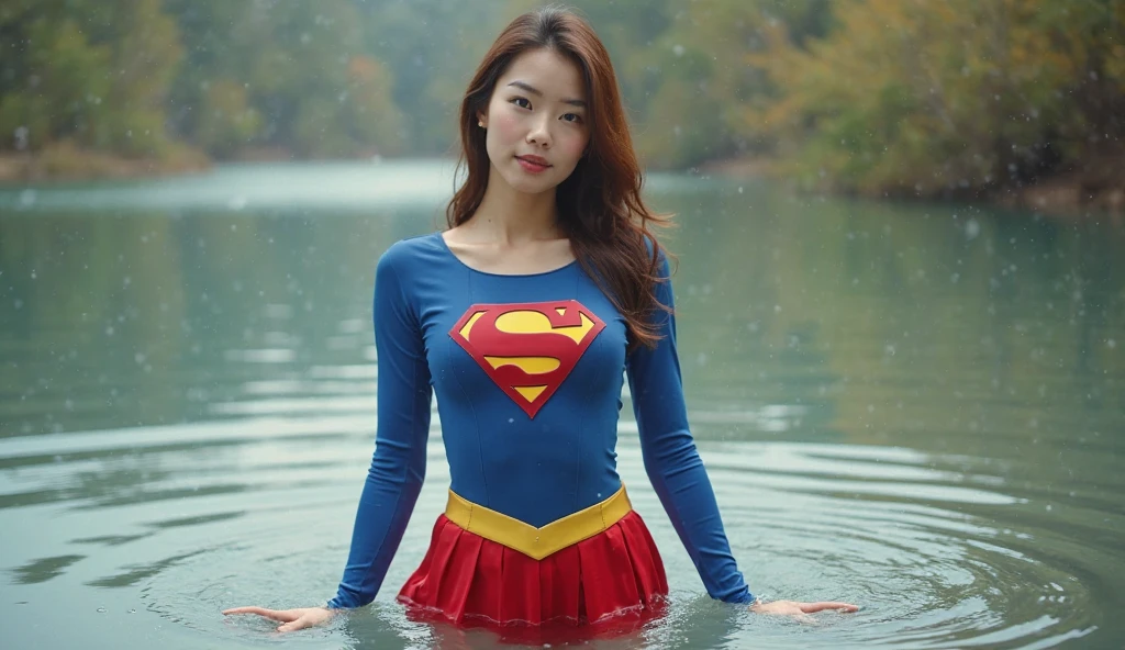 (7 year old superwoman:1.3)、ocean、Underwater swimming、There's an eel behind me、Eels attack、