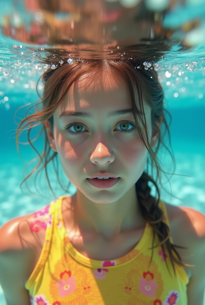 (8K TopQuality masterpiece: 1.2)(Realistic ProfessionalPhoto:1.37), VolumetricLighting. Tiny Girls, (girl jumping into the water)、Falling、splash water、shout、Luminous water surface、White and Bright colors, back lighting, Radiant PearlSkin, Stunning Elaborate pupil with (sparkling highlights:1.28) (Detailed KAWAII face) with cute lips, long eyelashes, Delicate clothes, {(Hidden Hand)|Motion Blurred hand|(Corrected BabyLike Hand)}