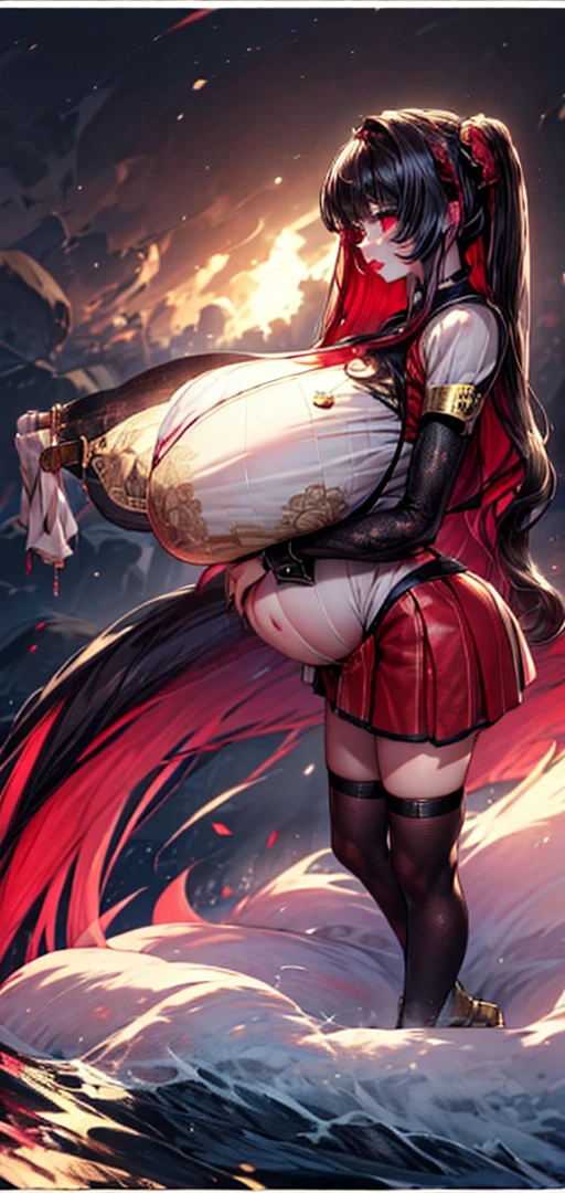 Nsfw,((dwarf, body)),megumin,1girl,solo,breasts,blush,bangs,brown hair,black hair,red eyes,hat,navel,((shaved pussy)),heart,(Permeate pee panties,Stained panties,foul panties,stools,((feces come out anus)),massive love juice),((spread pussy)),((spread wide anus)),