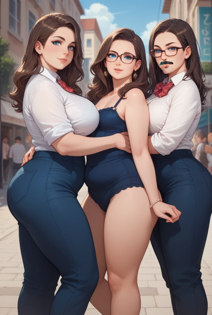 ((masterpiece)),(((highest quality))),((Reference Sheet, Character Design, in front, looking at the viewer , girl with glasses, ~ ~ in front posing, Mr..々Hairstyle, Mr..々Performance, Facial Expressions)), 30-year-old girl in panties red, Cute type, (curvy:1.4), (big ass:1.4), Realistic buttocks, Big Breasts, huge tits , thick thighs, Long legs, It's not a big deal, ((High quality fabric, panties red, panties, bra, stockings)), ((panties red:1.0)