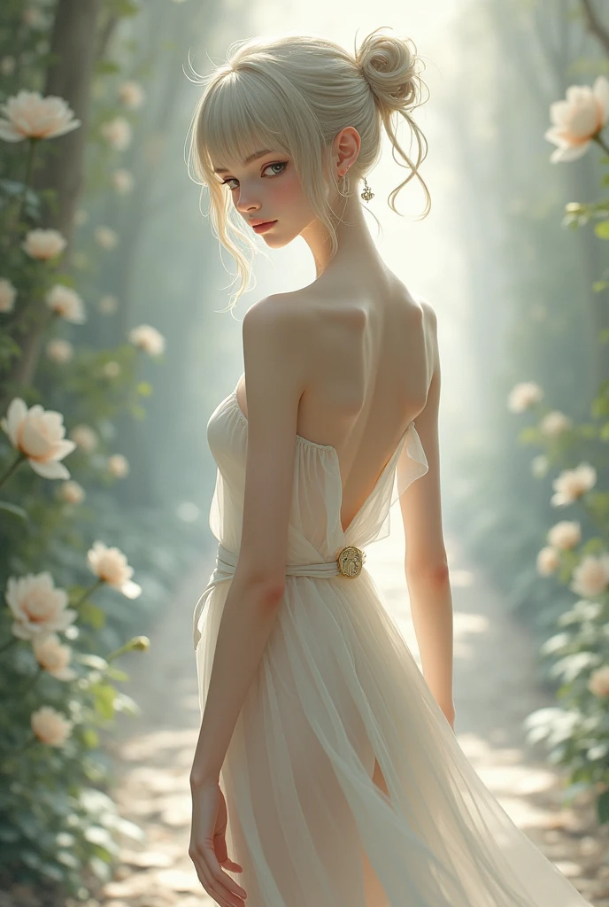 (gentle smile,ethereal atmosphere,peaceful garden,spiritual connection,feminine energy),(best quality,4k,8k,highres,masterpiece:1.2),ultra-detailed,(realistic,photorealistic,photo-realistic:1.37),illustration,pastel colors,soft lighting,light breeze,floating petals,vibrant flowers,dappled sunlight,dreamlike,serene expression,tranquil setting,butterflies dancing,sunshine filtering through leaves,whispering trees,harmony between nature and,beauty,graceful movement,grateful heart,a moment of inner peace,gentle embrace of nature,serenity in the air, serendipity in every step,delicate petals caressed by wind,whimsical garden,a sanctuary of tranquility,subtle beauty in every detail,nurturing energy of the earth,melody of bird songs,reflective pond,midsummer bliss,dew-kissed flora,sunlit meadow,connecting with the essence of nature,pure joy in simplicity,ethereal beauty unfolding,soft hues blending harmoniously,lightness of being,colorful blossoms abloom,exquisite delicacy in every petal,blooming of the soul‘s garden,quiet moments of self-discovery,dancing shadows on flower-strewn path,serene whispers of the universe,feminine strength in gentle grace,harmonious flow of life's energy,embrace of the present moment,magical dance of light and shadow,permission to simply be,presence of divine feminine energy,gentle touch of eternity,imprint of love on the heart's canvas,gentle power of feminine presence,inner sanctuary of peace and serenity,the taste of freedom on my lips,whispers of dreams yet to surface",