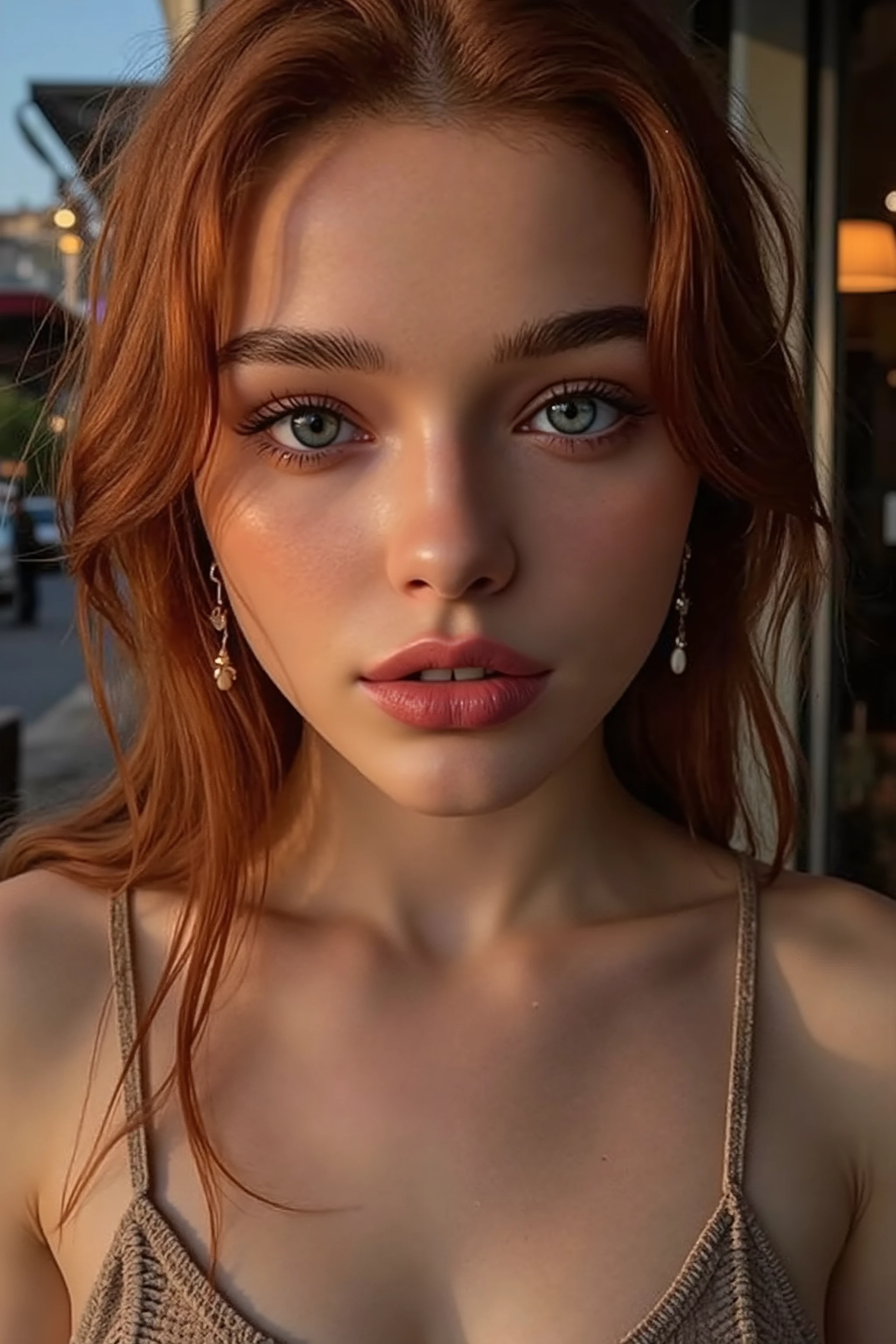 🌟 quality & silent:
masterpiece, 8k, ultra high resolution, hyperrealistic, very detailed, natural lighting, SLR lighting, SLR camera , Fujifilm XT3, film grain, Sharp concentration, perfect lighting.
🌌 Scene & background:
different backgrounds:
A romantic sunset on the beach, with warm, golden hues .
A dark, mysterious forest with moonlight, that falls through the trees.
A luxurious Bedroom with candlelight and silky curtains.
Ein urbaner background mit Neonlichtern und regennassen Straßen.
😈 model & Styling:
a young, wild girl with fiery red hair, which in various Poses fall loose or styled are, and bright blue eyes . She is wearing a lightweight , torn dress made of natural materials, that underlines her free and independent nature.
🔥 Pose & Mood:
Different sensual facial expressions:
she looks directly at the camera , with a seductive smile and half-closed eyes.
She bites her lower lip, with a playful and tempting look.
She tilts her head slightly to the side, with a dreamy and sensual expression.
She looks over her shoulder, with a mysterious and intense look.
Die Mood ist sinnlich, seductive and full of emotions.
💋 Brief summary 💋
"a young, wild girl with fiery red hair and bright blue eyes in verschiedenen Porträtaufnahmen bis zur Brust. It shows sensual facial expressions against different backgrounds, from a romantic sunset on the beach to a dark, mysterious forest. Die Scene ist hyperrealistic, hochdetailliert und in 8k-quality, with a sensual and seductive expression Atmosphere."
