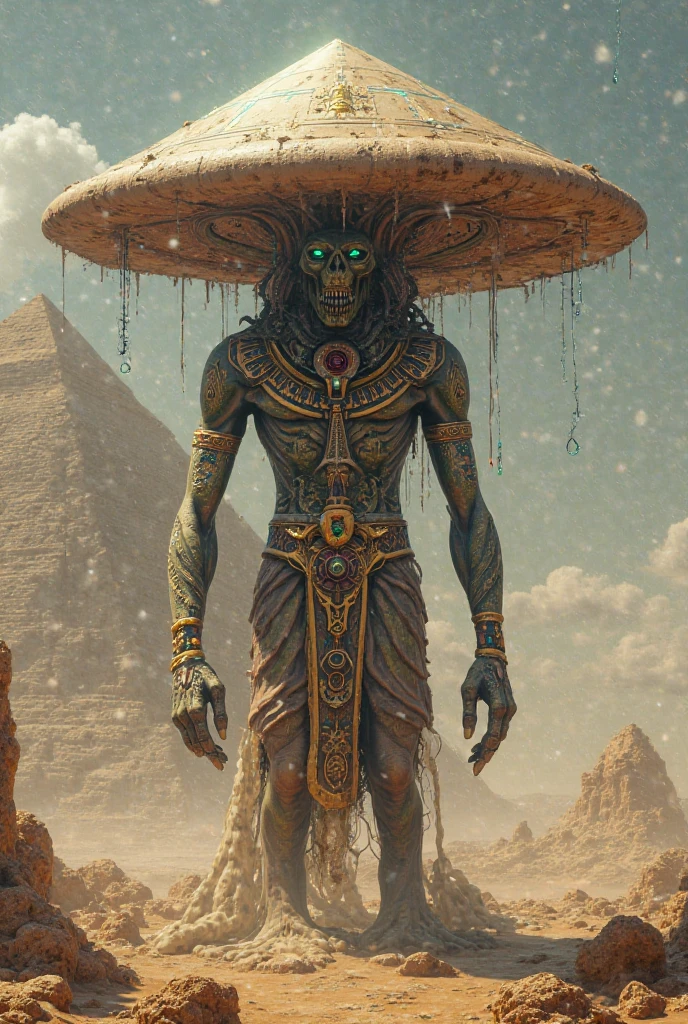 full body length shot,beggar niobium graphite mummy of Alien Entity,native africa sparas ,medieval azctec New York,Cinematic,soft colors, Technicolor,natural skin textures, hyper realism, hyper detailed,Extremely detailed,High contrast,Masterpiece,Realistic,Ultra Detailed, intricate details,realistic humid leather,extremely intricate,Epic Realistic, cinematic style, irina yermolova,high contrast,hdr,extremely detailed, [deep night landscape],masterpiece, intricate details, eyes extremely detailed, high detailed eyes,8k resolution,retina, Nikon Z9,Korea,orc,Li River in Guangxi Zhuang of Italia, Pisces, transition between two art styles, Double contact, X-ray, Creative, vivid light, fantasy, Abstract, Surrealism, super detailed, high resolution, trap against fairies between houses in air,insanity wear,skin  almost translucentsymbols of mourning and gothic elements, further emphasizing its dark air. is portrayed as a haunted and tormented entity,Mestichino,Light particles,chaos,jellyfish's leather

