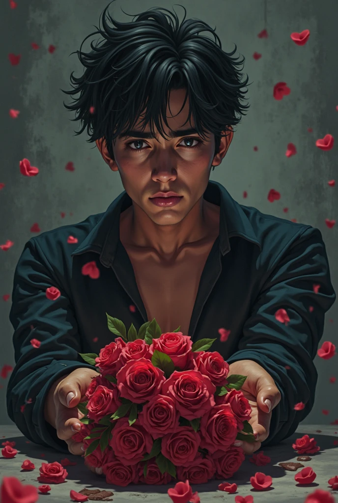 Una imagen con esta combinación de emojis ❤️🩹🌺🔪