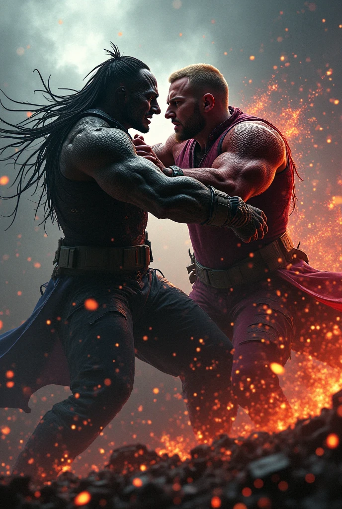 a lord shiva in angry mood in wrestling ring fighting with undertaker , by T Vaikuntham, full color illustration, by Max Dauthendey, full color digital illustration, archan nair, by Jitish Kallat, epic full color