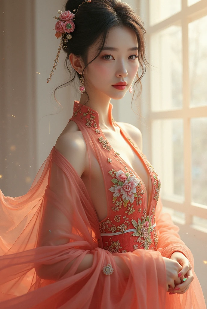 oil painting, vivid colors, beautiful light,
masterpiece, best quality, 1girl, <lora:kwFemale_Beta40-SDXL_v1:1>, chinese,cleavage