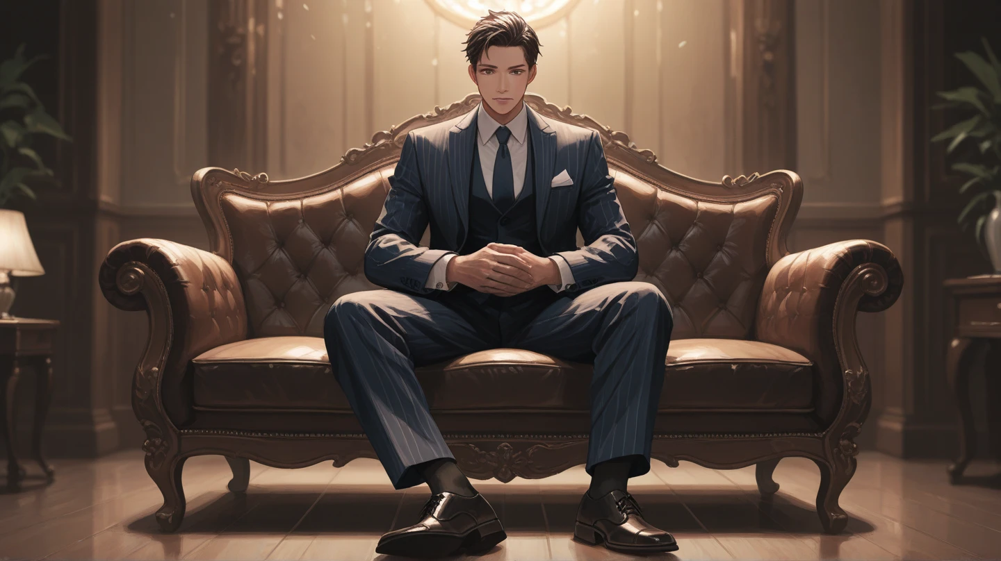 formal outfit，leather shoes，blackstockings，musculature，Vampires，abstact --auto