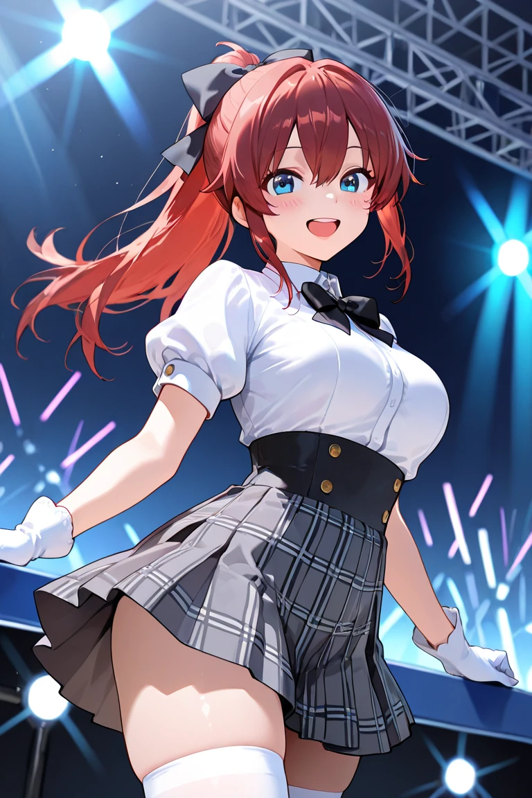room, 1 Girl, Highest quality, Ultra-high resolution, Long Hair, Redhead, Green Eyes,Sailor suit、mini skirt, Looking at the audience, Small breasts, Are standing , smile, Open your mouth,Panty shot,Cute Panties