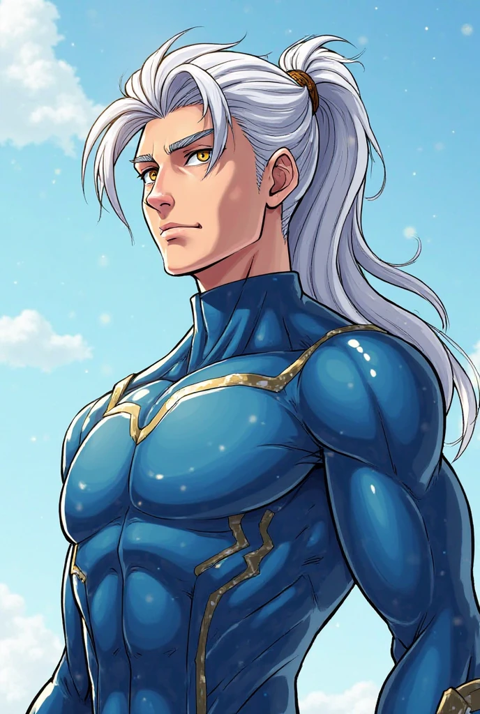 (masterpiece, Highest quality:1.2), smile, View your viewers, (((Huge muscles、Huge penis))),David,A tight suit with white lines,Sakuma Jirou,((Young boy,Little,Eye patch,Deep cobalt blue hair color,Long Hair)),Crying face,A lot of drool, sweat, and ,Looking into the distance,Shaking violently,Anal sex upturned teeth clenching harness,Imminent sexual activity