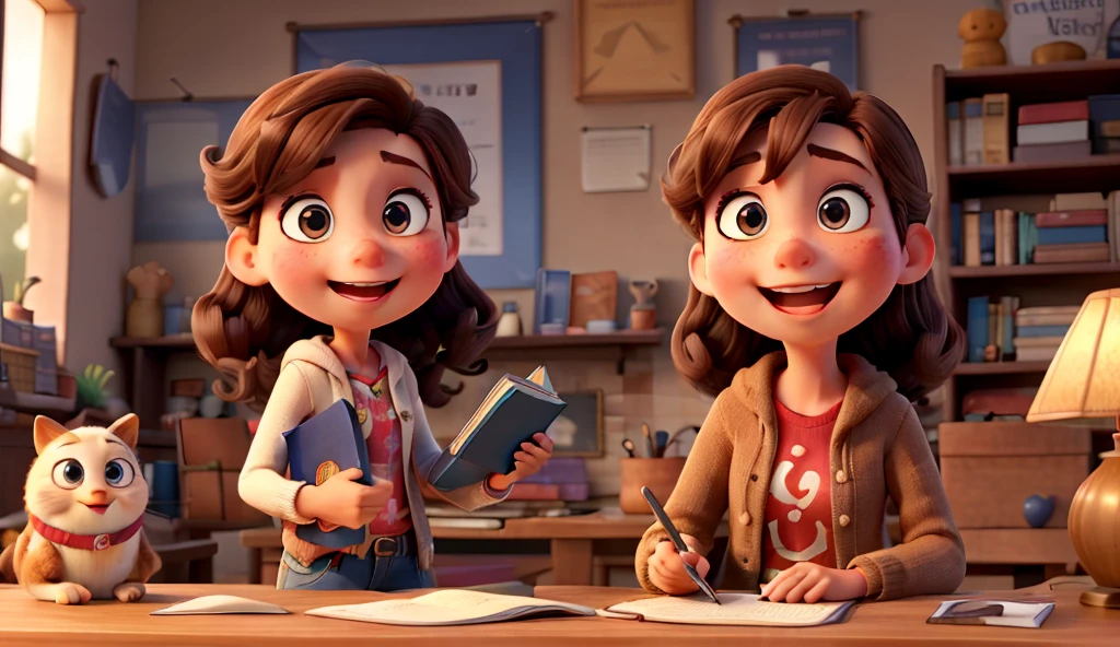 a happy and welcoming school, elementary school, students, teachers, cheerful atmosphere, colorful classrooms, playgrounds, educational supplies, learning, smiling children, group activities, diverse ethnicities, inclusive environment, warm lighting, (best quality,4k,8k,highres,masterpiece:1.2),ultra-detailed,(realistic,photorealistic,photo-realistic:1.37),vibrant colors, soft focus, cinematic composition, intricate details, professional photography
