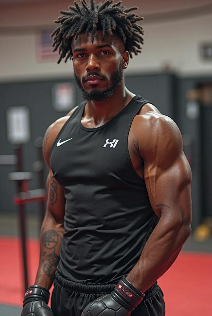 Black man, muscular and handsome