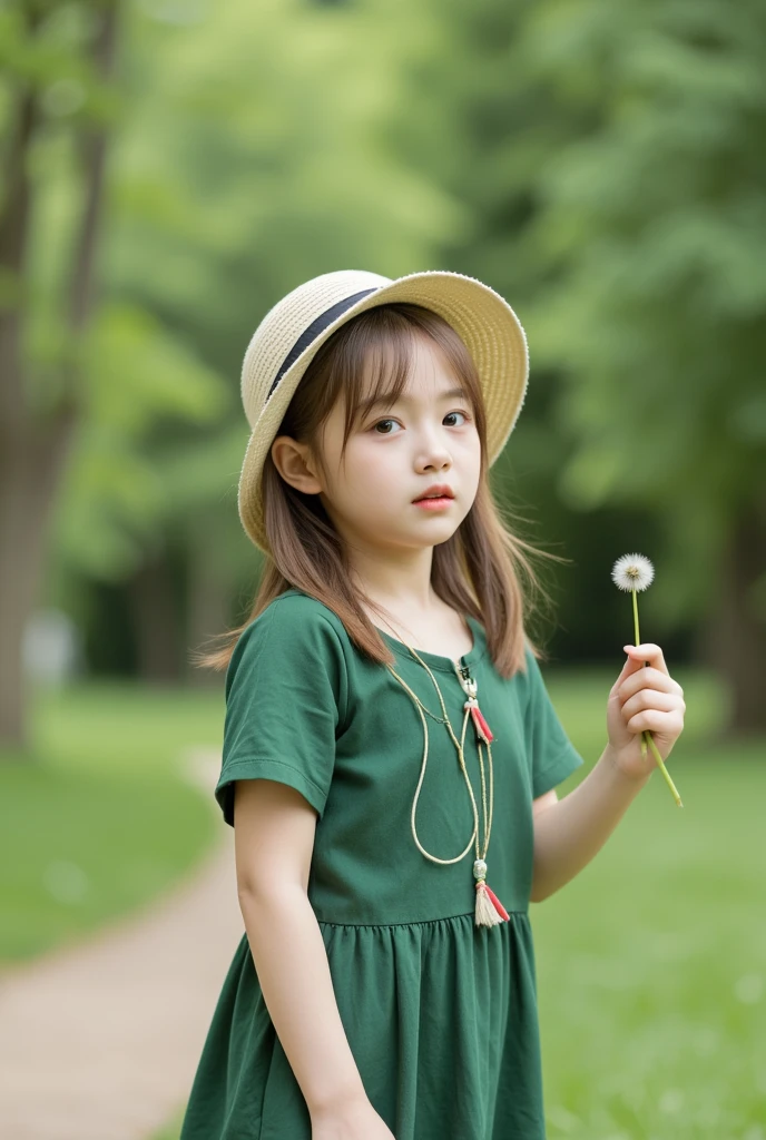 Big loose farmhouse hat、Being on the scene、Cute little girl s、 poneyTail、A pink-haired、bangss、 年轻、Agricultural Uniforms、Long sleeve polo shirt、Have grapes、agriculture、I have a basket of onions