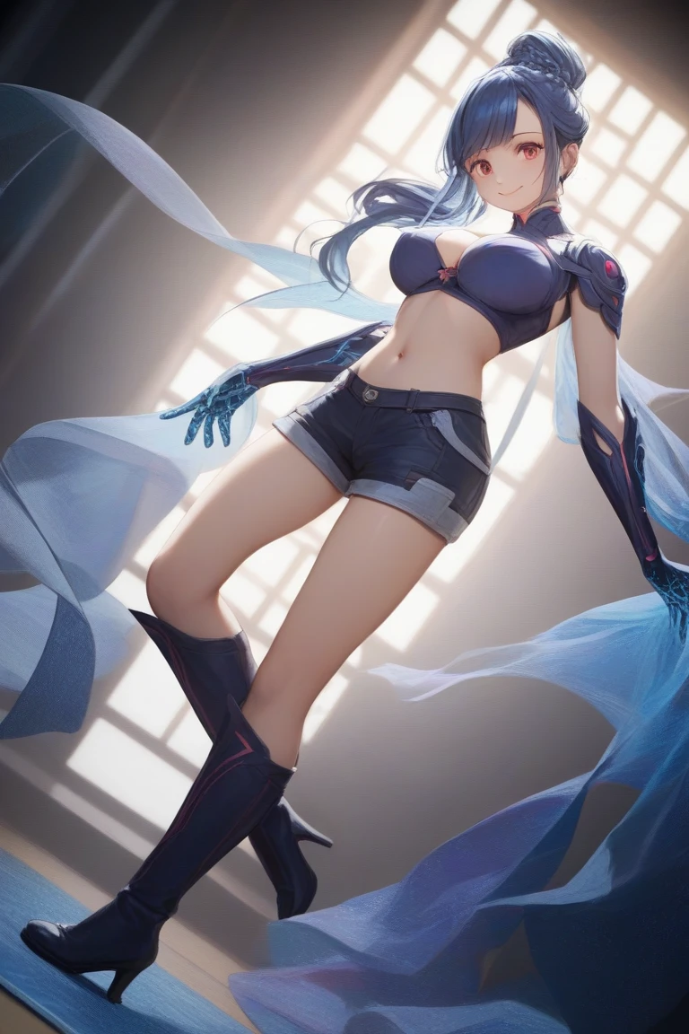 ((Above the shoulder，facial closeups))， Bigboobs， looking at viewert， ultra-realistic realism, Ghibli-style colors,  Ghibli-style colors, japanese manga,  Standing Picture, angle of view,  foreshortening, foreshortening, 8K, super detailing，All women have big breasts,Endless realism, cellshading,，character sheets, reference sheet, Standing Picture, 8K, super detailing, 1080p, Women's HD，femele, 16k, A high resolution, Best quality, high high quality, Anatomically correct, tmasterpiece, Acura, hyper HD，as elegant as a swan，unreal-engine， Ghibli-style colors,   japanese manga,  Standing Picture, angle of view,battle armor，ssee-through，Lace skirt，Blue hair，Red-eyed，Sexy big breasts，Transparent tulle clothes