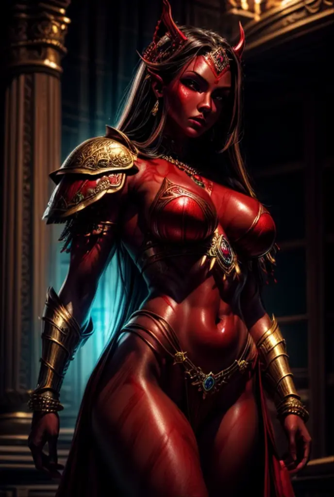 A fierce detailed black war paint around her eyes