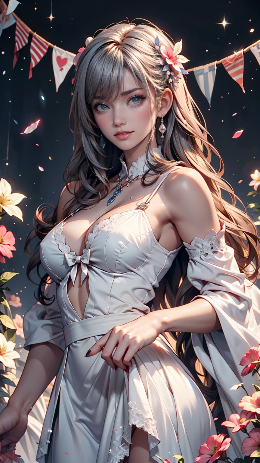 masterpiece, Highest quality, One girl, Elaina_(May_no_gossip), Silver Hair, Purple eyes, Long Hair, Have、Sexy proportions、Sexy