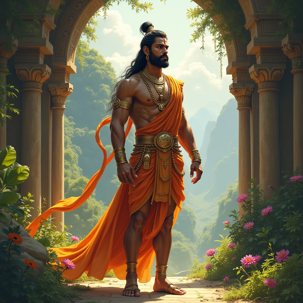(photorealism:1.2), beautiful win cinematic 3d cartoon style"**धर्म का पालन:** भगवान राम ने धर्म और सत्य के मार्ग का अनुसरण करते हुए अन्याय का विरोध किया"