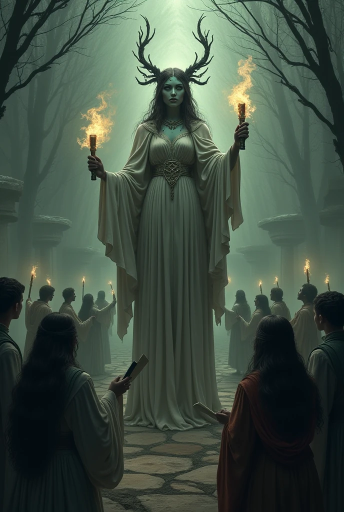 (sketch, lineart, masterpiece, comics art:1.5), Surrealist art , there is a statue of a group of angry and anxiuous people surrounded by candles, baroque dark art in dystopian past, highly detailed holy art, high definition cgsociety, in style of brad rigney, nekro iii, nekro xiii, roberto ferri and ruan jia, jama jurabaev, jean giraud, highly detailed cgsociety, holy - art, holy-art, hauntingly beautiful art, venusian statue, black marble intricated with gold, Dreamlike, mysterious, provocative, symbolic, intricate, detailed