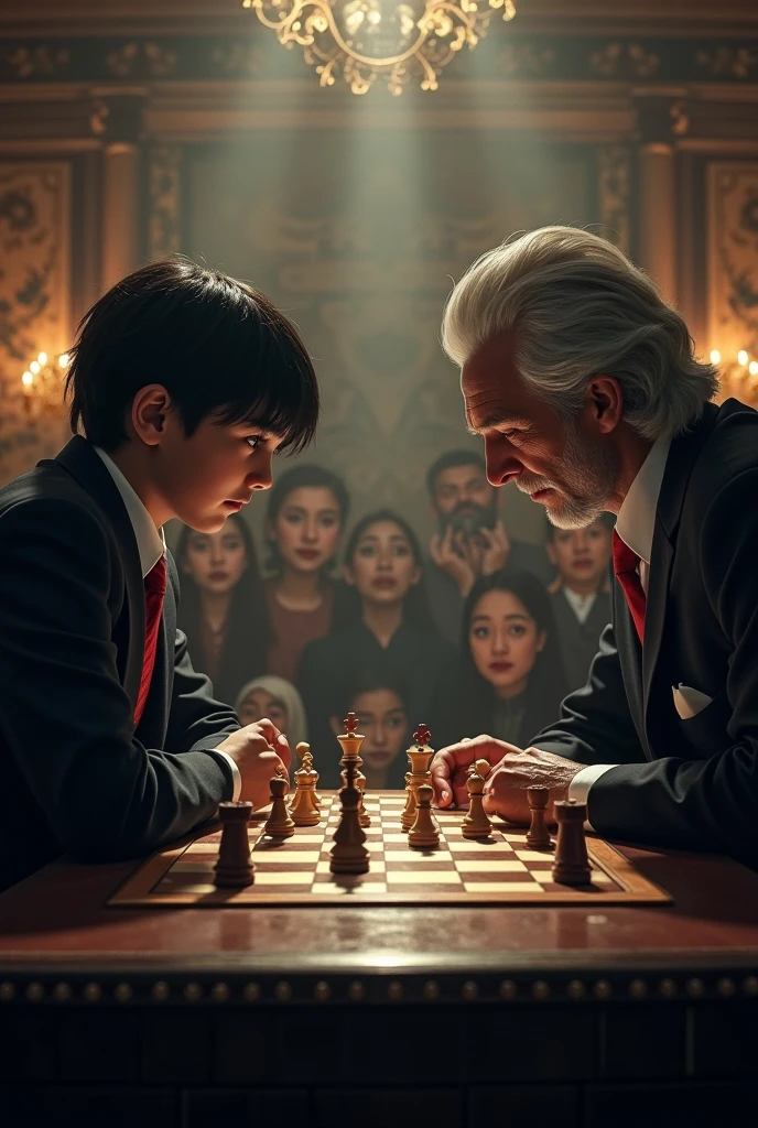 - Scenes with a sense of age
- 108-year-old great-grandfather and 10-year-old great-grandson
- A large table where you can play chess together
- A faint woody and book scent fills the room
- Furniture and fittings reveal the precipitation and preciousness of the years
- Great-grandfather's hair as white as silver
- Bright and deep eyes,Reveals wisdom and serenity
- Steady and gentle in action
- Patient teaching and sharing of life philosophy
- 10-year-old great-grandson with childishness and curiosity
- Vibrant twinkling eyes,Full of fervent heart
- Pick up the chess pieces with tiny fingers,Cautious and hopeful
- The guidance of great-grandfathers and the hard thinking of great-grandchildren
- Collision and communication of minds in chess games
- Peace and happiness in the room
- A gentle breeze outside,The curtains fluttered
- Heart-to-heart communication across time and age
- Warm and precious emotional expression of family