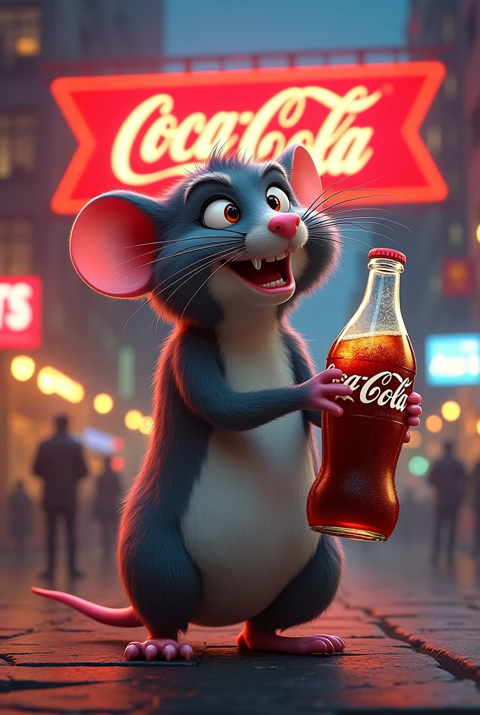 Rato drinking coke