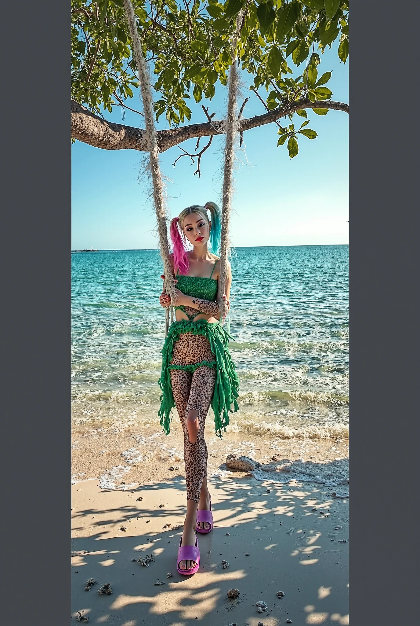 Girl with green hair lum