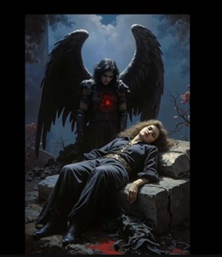 (archangel michael killing satan)