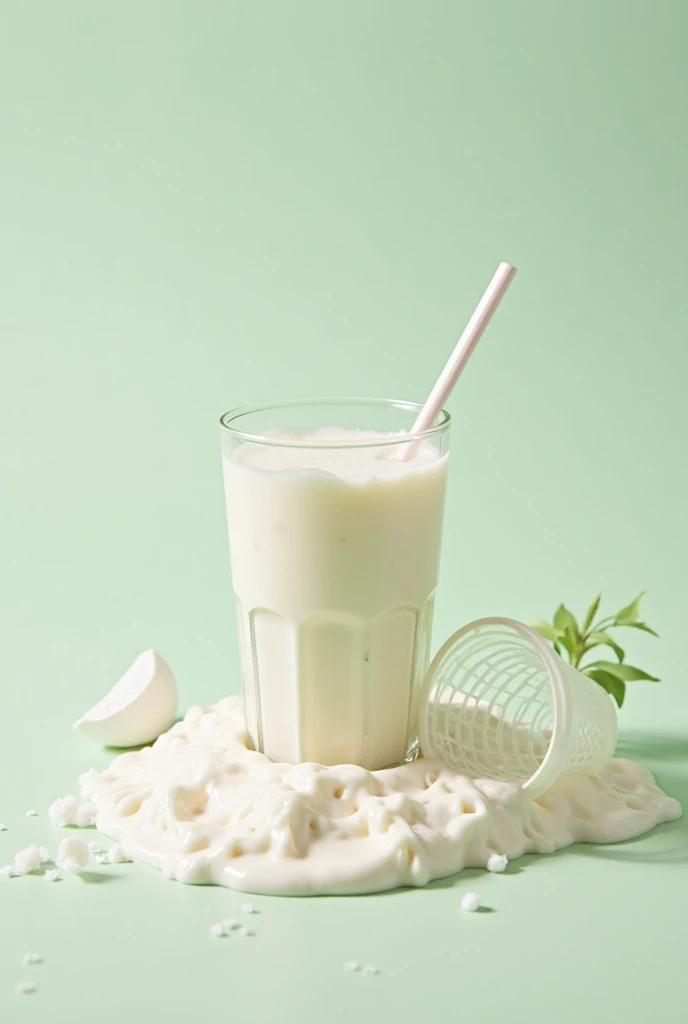 Buko pandan jelly milk in a small size plastic cup Pixart-a