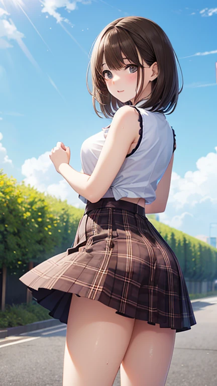 (masterpiece, highest quality, High resolution, realistic pictures, realistic skin:1.1),
(woman flips up her skirt、show us your panties:1.8),
(stand up: 1.5),
(provocative, grinning expression: 1.8),
(I am wearing a light blue long sleeve turtleneck knit.: 1.8),
(she is wearing a gray flared miniskirt:1.8),
(she is wearing black clothes, middle boots:1.8),
(The color of the pants is dark: 1.2),
(brown hair in a middle ponytail:1.5),
(small face:1.5),
(Location: park lawn:1.5),
1 Japanese girl, alone, Full-bodied Esbian, beautiful eyes, shining eyes, NSFW