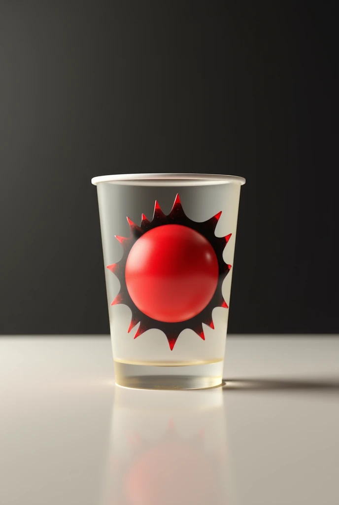 Put the logo of the second image in the cup of the first image
