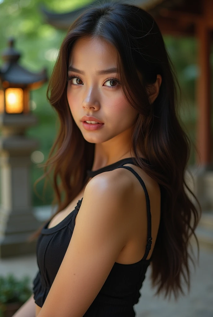 (masterpiece), (extremely intricate:1.3), (realistic), portrait of an Asian girl, (cow ears:1.2), small and perfect breasts, the most beautiful in the world, extra breasts, dark eyebrows, wavy red hair, doe eyes, (wearing tank top:1.1), skirt, slim, detailed textures, upper body, classroom, heavy makeup, gold hoop earrings, extra breasts, professional photograph of a stunning woman detailed, looking past the camera, seductive, detailed eyes, sharp focus, dramatic, award winning, cinematic lighting, octane render unreal engine, volumetrics dtx, (film grain, blurry background, blurry foreground, bokeh, depth of field, motion blur:1.3)
