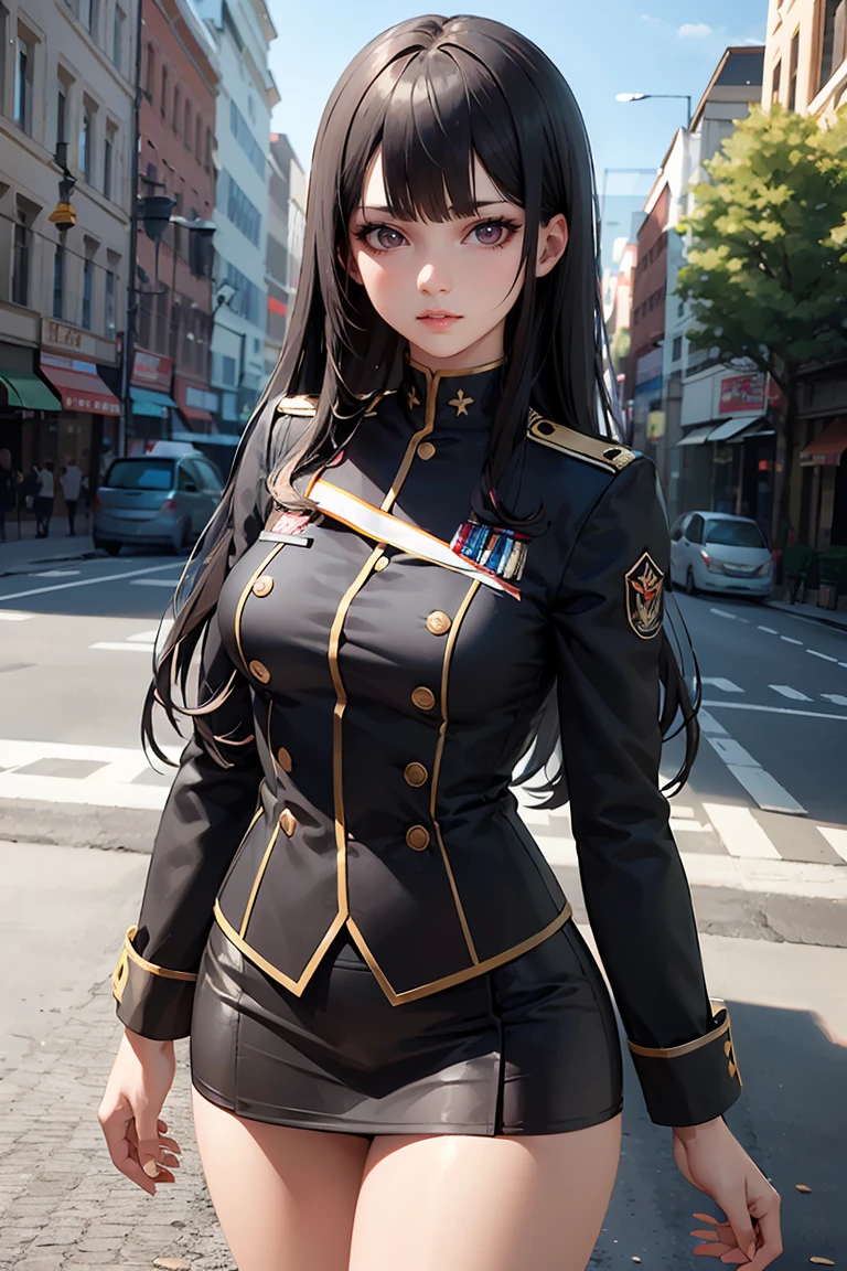 misatokatsuragi, <lyco:misatokatsuragi-lyco-nochekaiser:1>,
misato katsuragi, long hair, (brown eyes:1.5), blue hair, (purple hair:1.2),
BREAK dress, jacket, earrings, boots, necklace, black dress, high heels, short dress, (red jacket:1.5), watch, wristwatch, cross necklace,
BREAK outdoors, city,
BREAK looking at viewer, (cowboy shot:1.5),
BREAK <lyco:GoodHands-beta2:1>, (masterpiece:1.2), best quality, high resolution, unity 8k wallpaper, (illustration:0.8), (beautiful detailed eyes:1.6), extremely detailed face, perfect lighting, extremely detailed CG, (perfect hands, perfect anatomy),