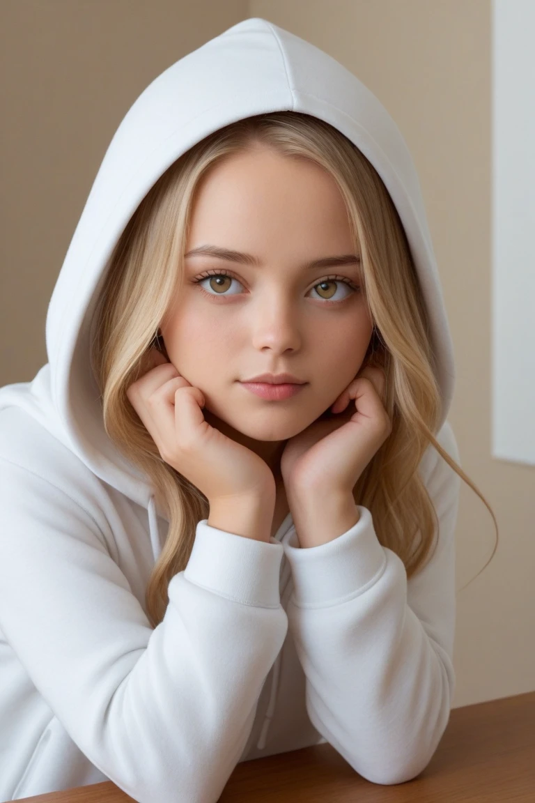 blond girl with long hair wearing a white sweater and black ear muffs, sleepy fashion model face, sleepy, sick with a cold, cold freezing nights, girl, teen girl, a cold, cut, cold, sad, fluffy bangs, cute young girl, young teen, ????, cute girl, loli, cute, cold scene, teenager girl, asleep